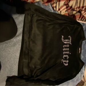 Juicy Couture Black Rhinestone PJ set